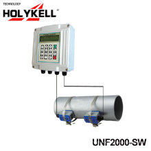 HUF-2000P Medidor Ultrassônico de Voz Portátil adsorvido na parte externa do tubo para facilitar a medição